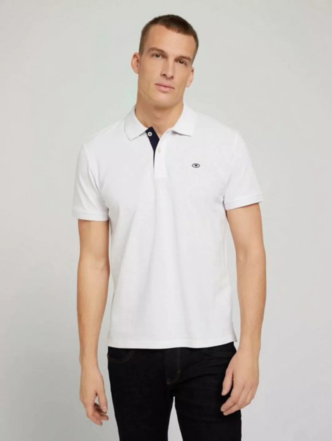 TOM TAILOR Poloshirt mit Knopfleiste und Logo günstig online kaufen