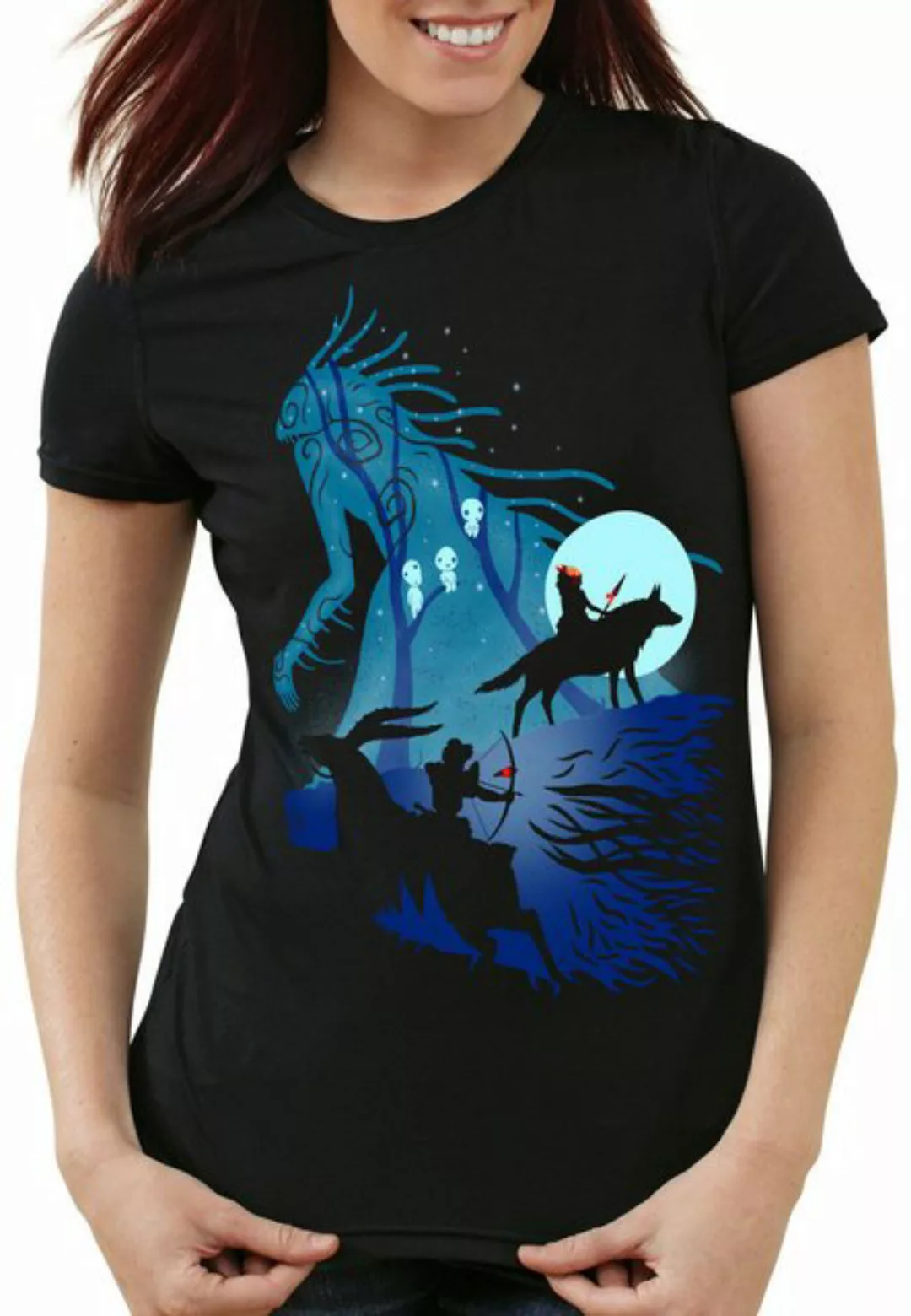 style3 T-Shirt Mononoke Vollmond wolf prinzessin mononoke anime studio ghib günstig online kaufen