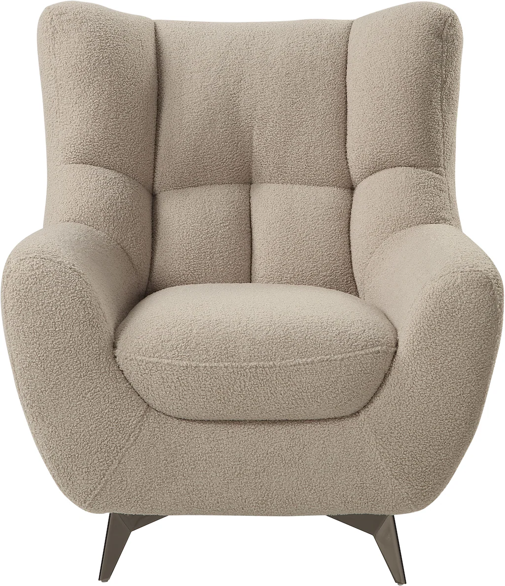 ATLANTIC home collection Sessel »Shawn«, mit Federkern, trendy Bezug mit Te günstig online kaufen
