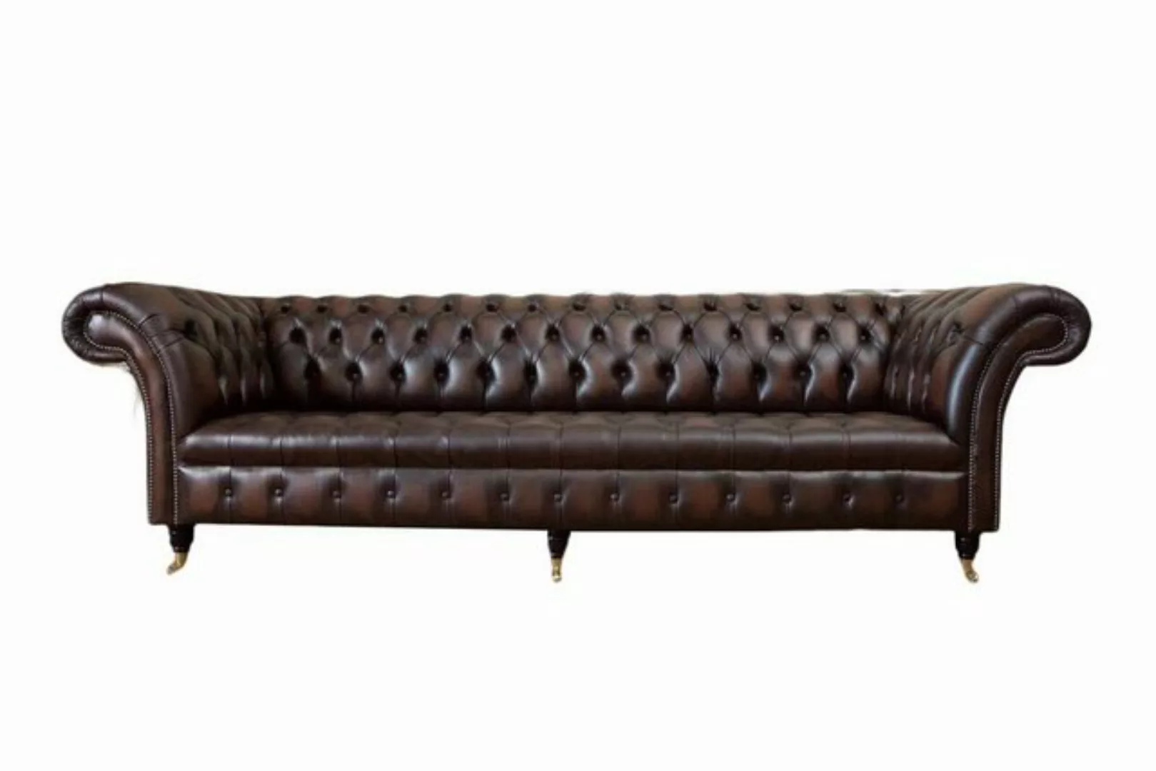 JVmoebel Chesterfield-Sofa Chesterfield 4 Sitzer Leder Design Couchen Sofa günstig online kaufen