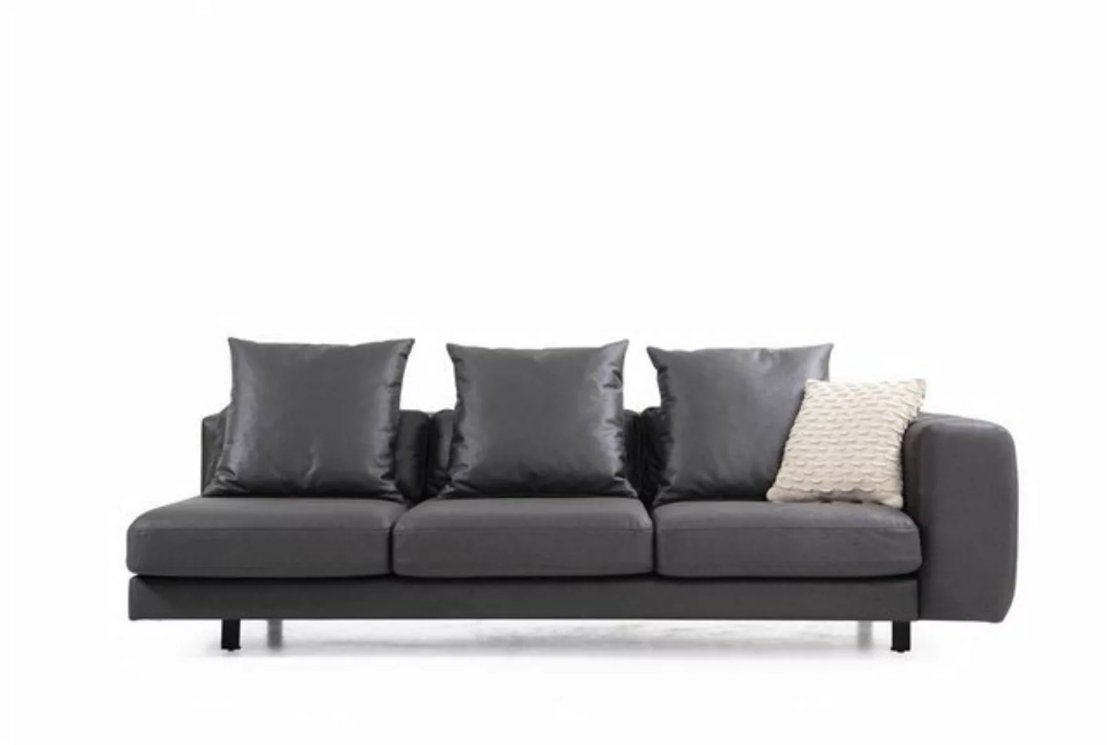 JVmoebel Sofa Polstersofa Dreisitzer Couch Stoffsofa Sofa Sitzer Stoff Grau günstig online kaufen