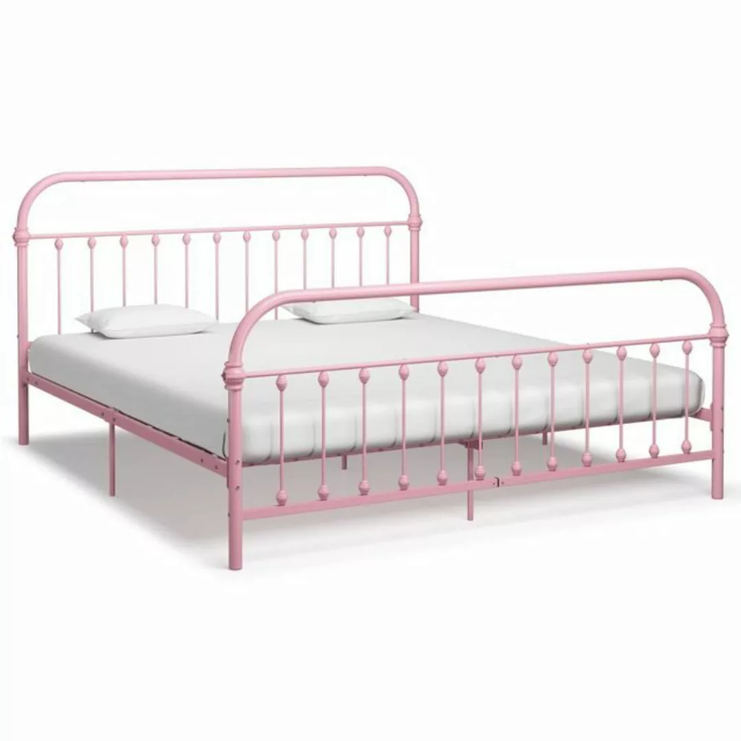 furnicato Bett Bettgestell Rosa Metall 180x200 cm günstig online kaufen