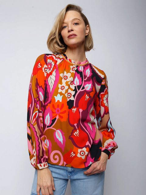 Emily Van Den Bergh Schlupfbluse Shirtbluse Multi Flowers günstig online kaufen