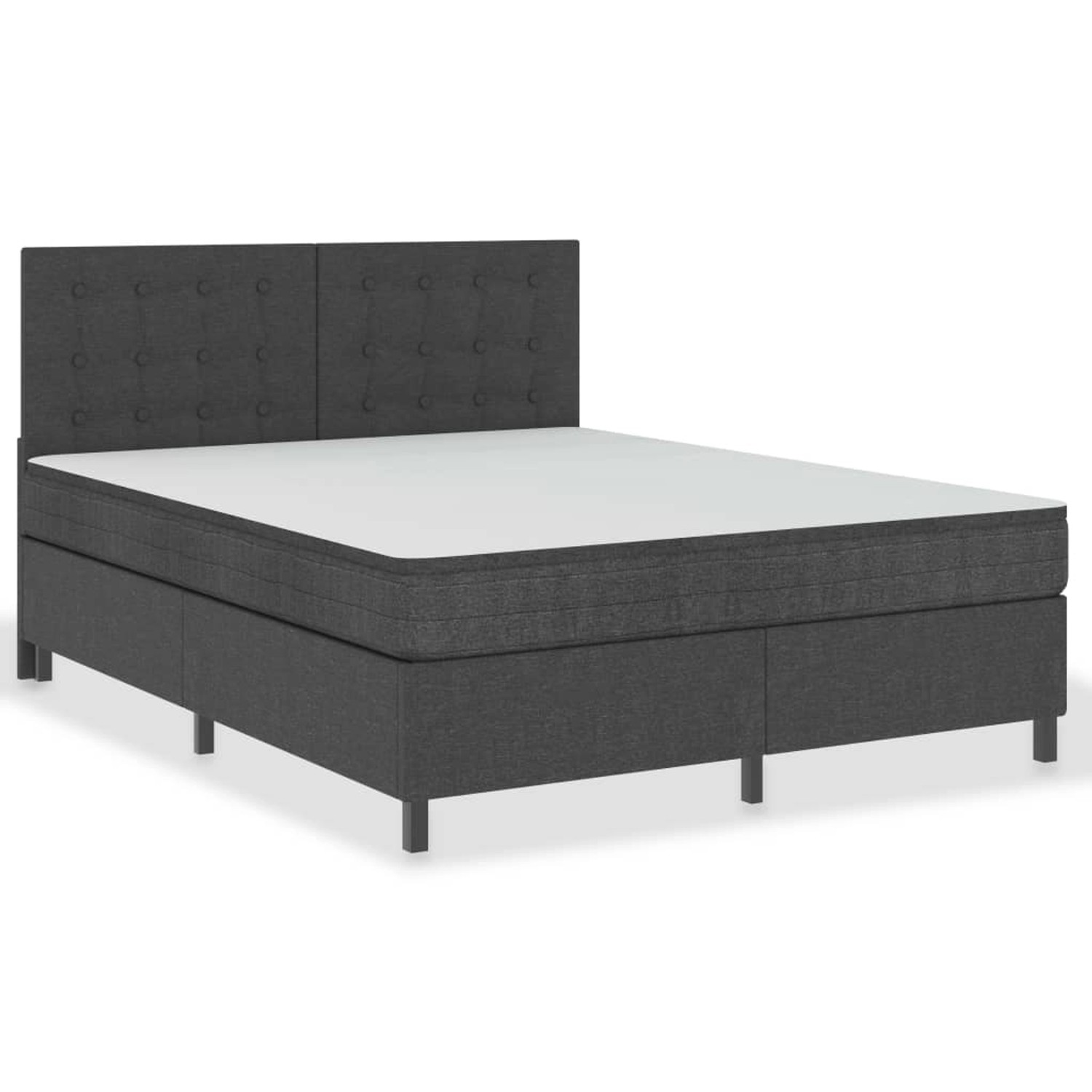 Boxspringbett Dunkelgrau Stoff 180x200 Cm günstig online kaufen