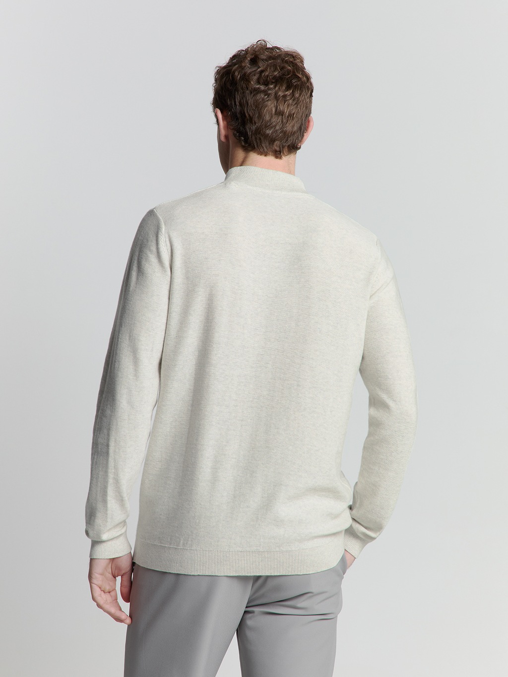 NO EXCESS Rundhalspullover "No Excess Halber Reißverschluss Pullover" günstig online kaufen