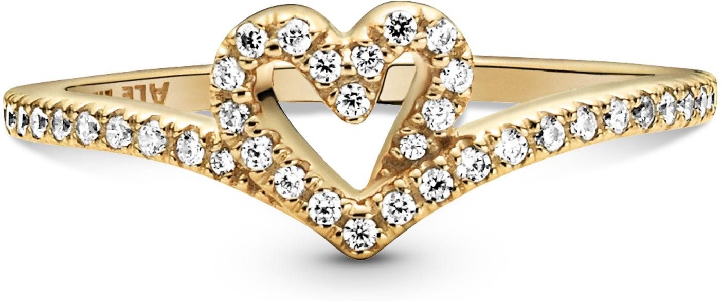 Pandora Fingerring Herz Funkelnder Wunsch Goldfarben günstig online kaufen