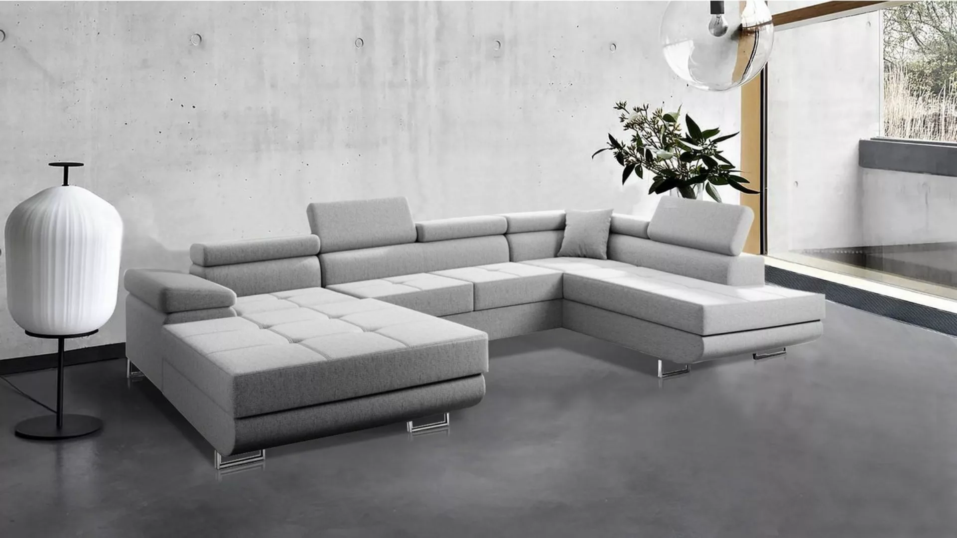 Beautysofa Ecksofa VILD U, U-Form Ecksofa im modernes Stil, Polstersofa, XX günstig online kaufen