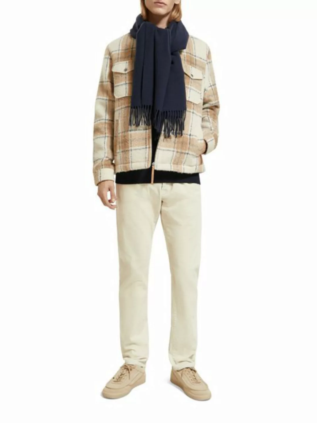 Scotch & Soda Blusenjacke Wool-blend zip-thru check overshirt günstig online kaufen