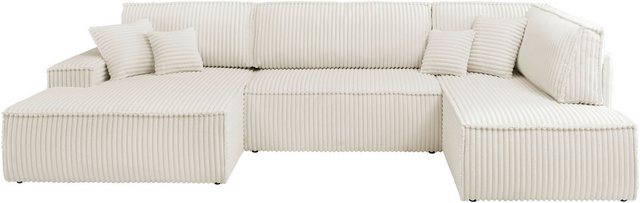 andas Wohnlandschaft FINNLEY U-Form XXL 329 cm, Schlafsofa, Schlaffunktion günstig online kaufen