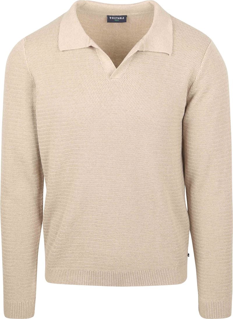 Suitable Pullover Riva Structure Melange Sand - Größe XXL günstig online kaufen