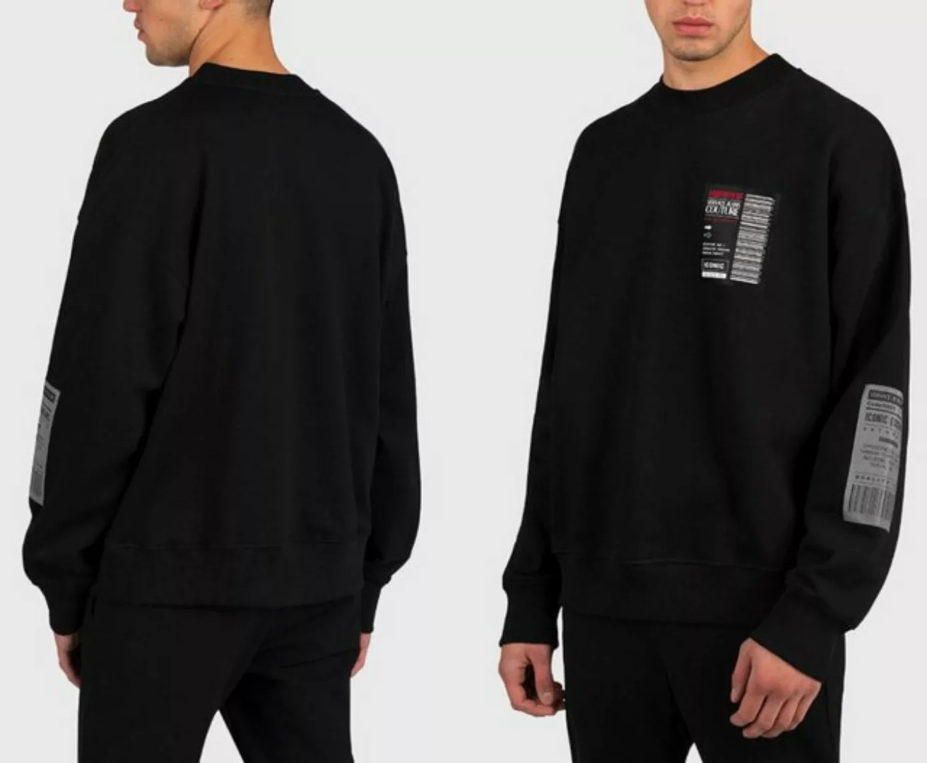 Versace Sweatshirt VERSACE COUTURE BARCODE Applique Sweater Sweatshirt Pull günstig online kaufen