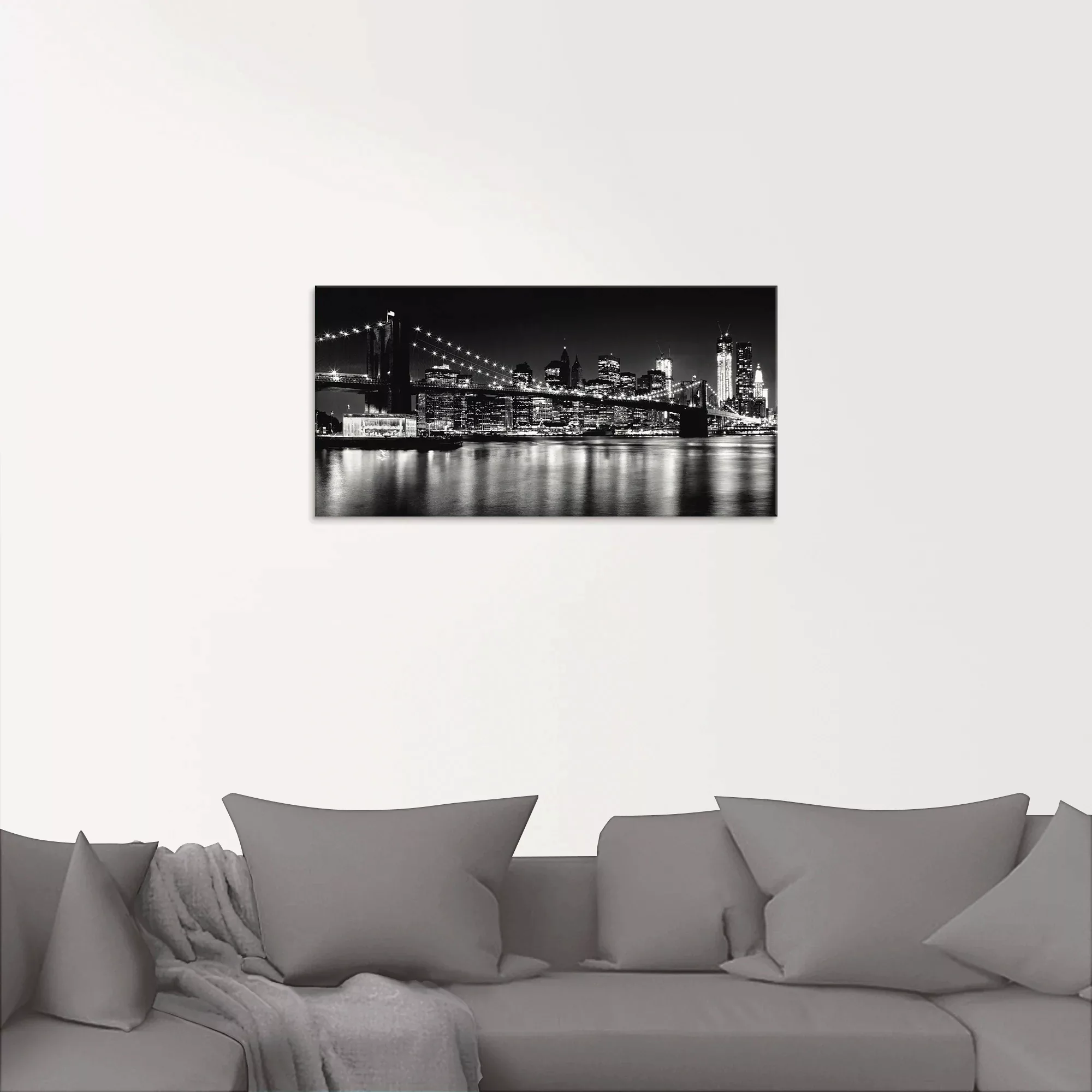 Artland Glasbild »Nächtliche Skyline Manhattan I«, Amerika, (1 St.), in ver günstig online kaufen