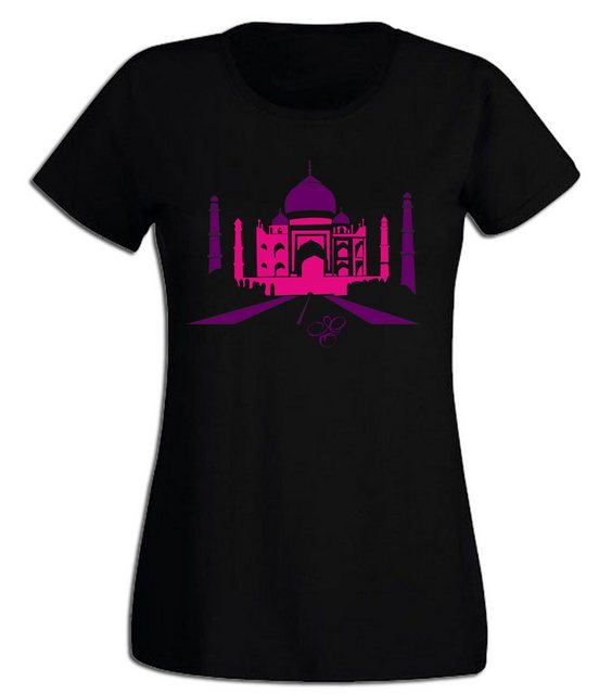 G-graphics T-Shirt Damen T-Shirt - Taj Mahal Pink-Purple-Collection, Slim-f günstig online kaufen