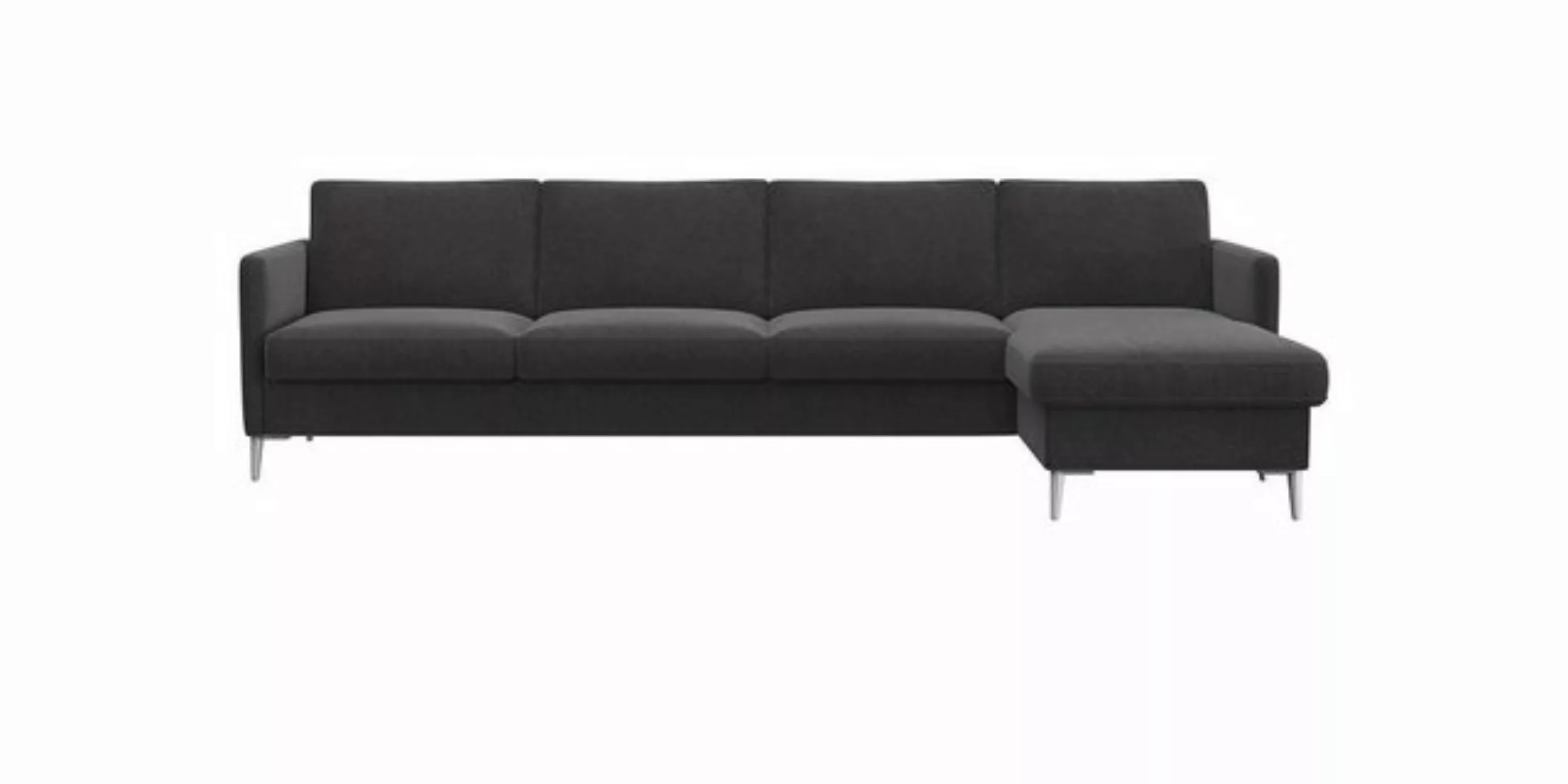 FLEXLUX Ecksofa Fiore, L-Form, schmale Armlehnen, Kaltschaum, Füße Alu günstig online kaufen