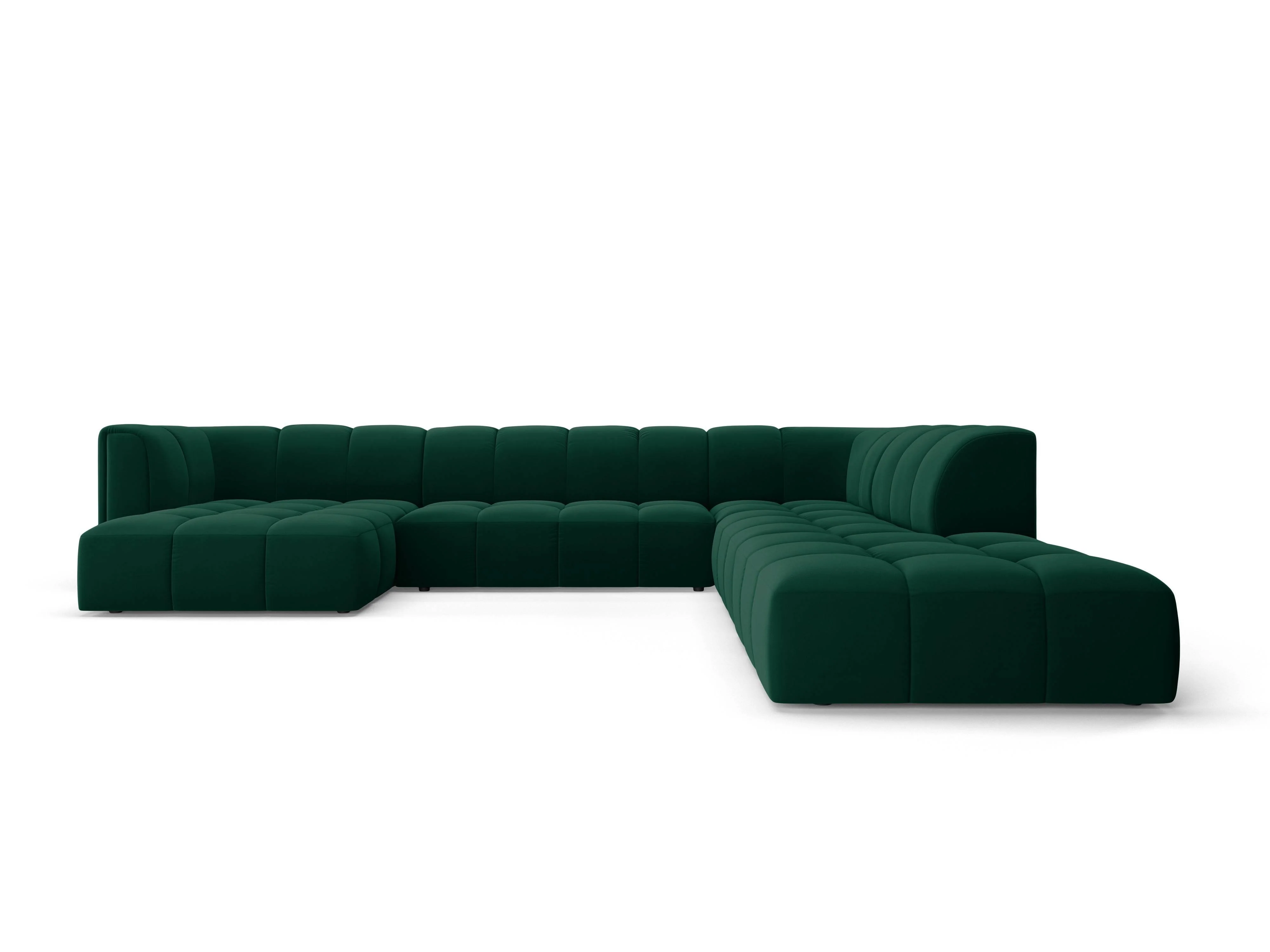 Milo Casa | Panorama-Ecksofa Francesca Samt rechts 7-Sitzer günstig online kaufen