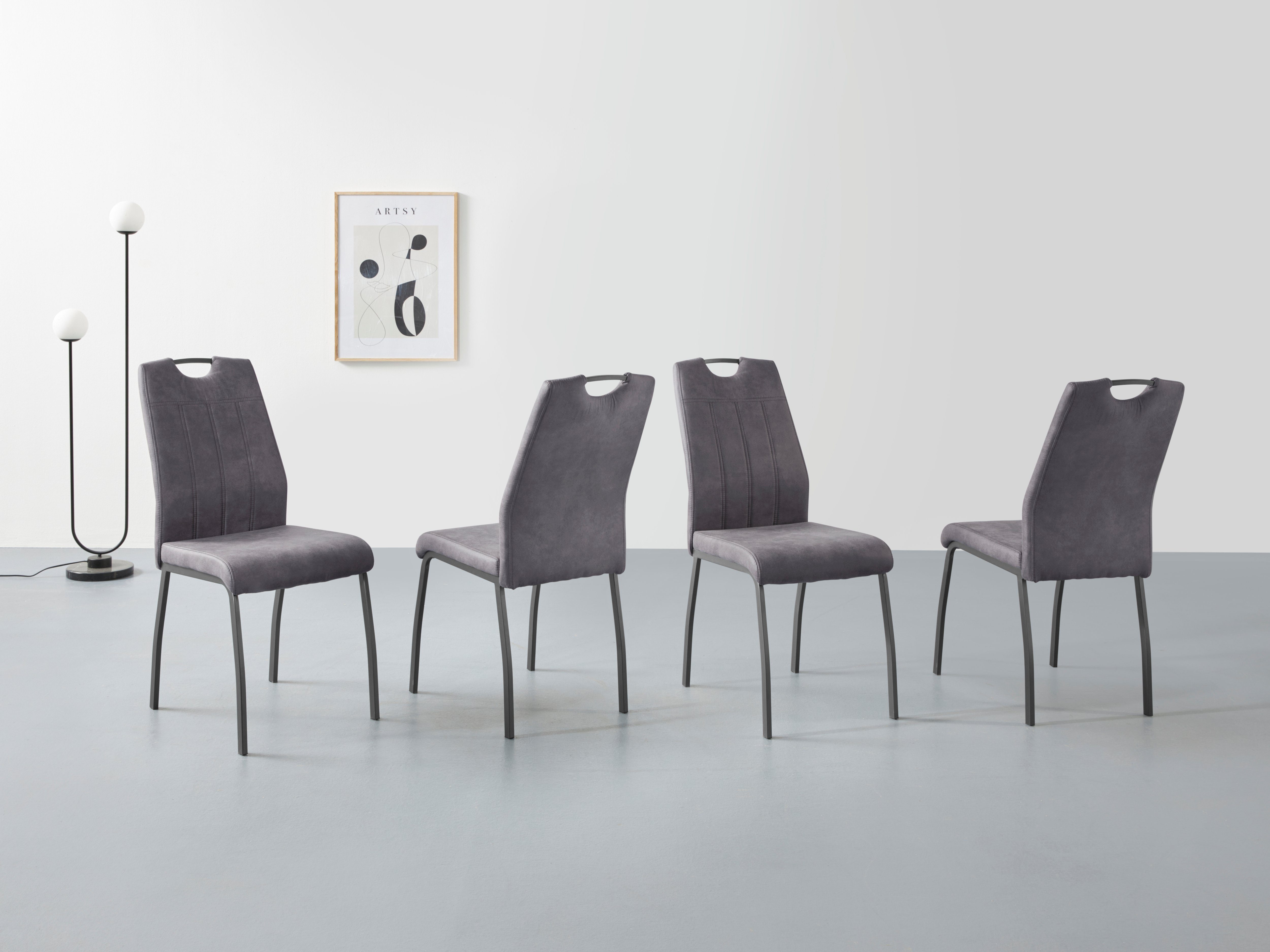 HELA Esszimmerstuhl "ELIF", (Set), 4 St., Microfaser, 140 Kg Belastbar, Küc günstig online kaufen