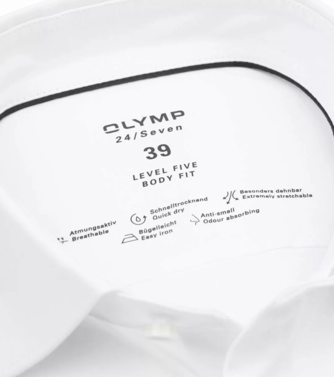OLYMP Short Sleeve Hemd Level 5 24/Seven Weiß - Größe 39 günstig online kaufen