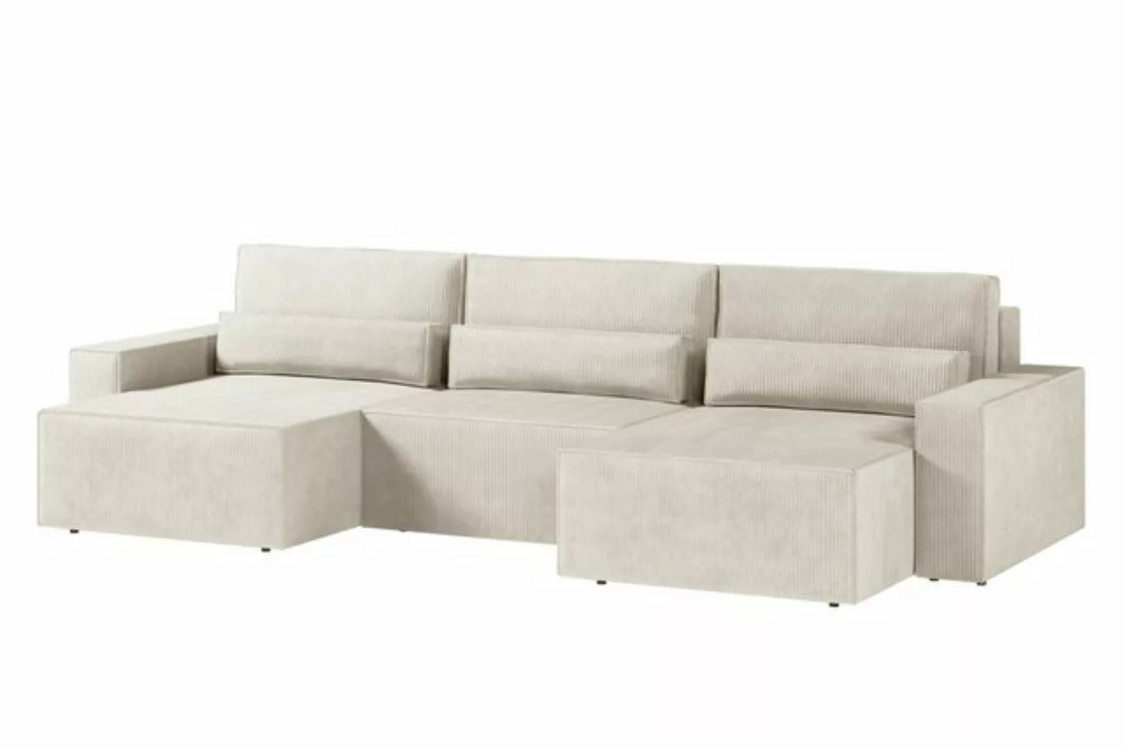 MOEBLO Wohnlandschaft DENVER U MINI, aus Cord, Couch Cord für Wohnzimmer Sc günstig online kaufen