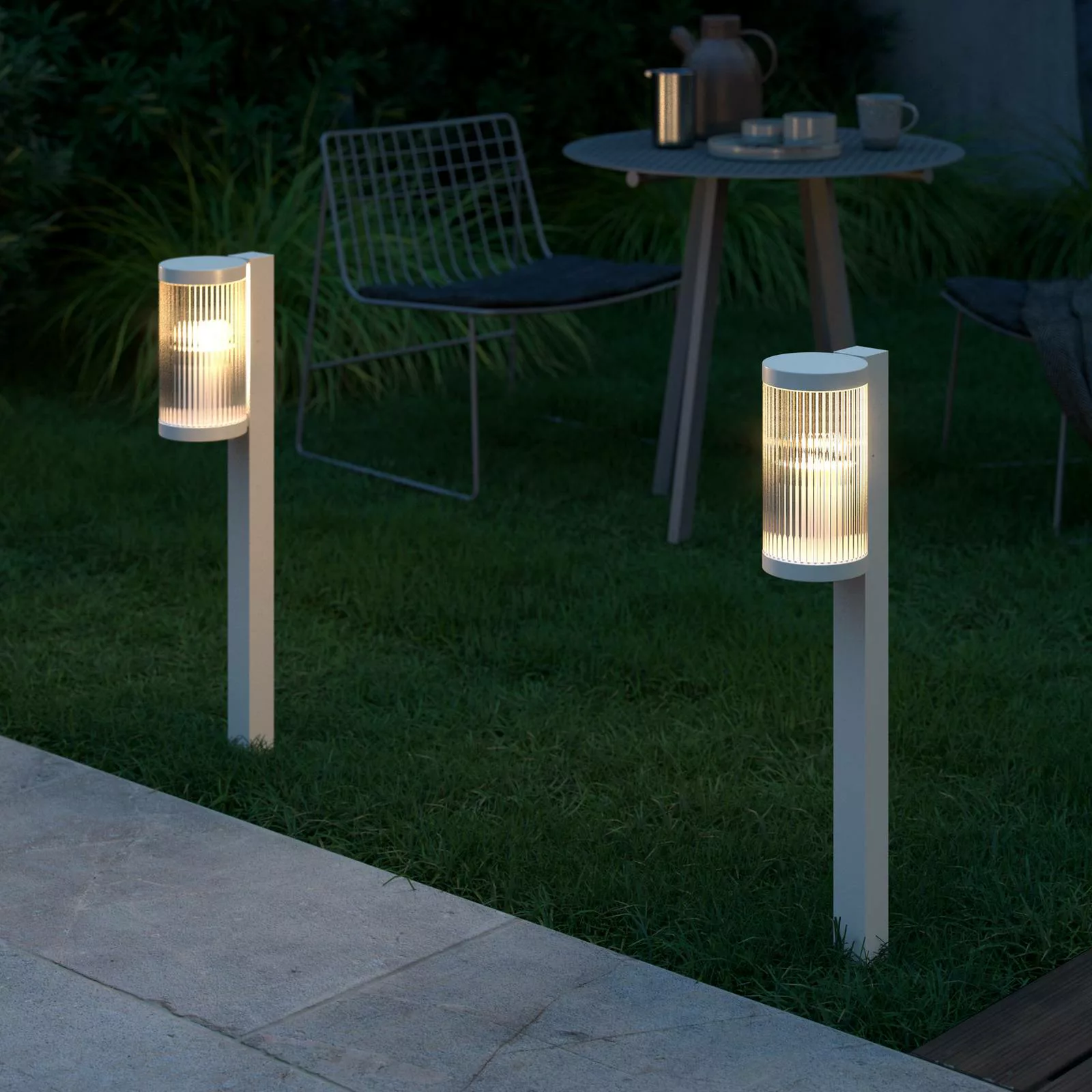 Wegelampe Coupar Garden aus Aluminium, weiß günstig online kaufen
