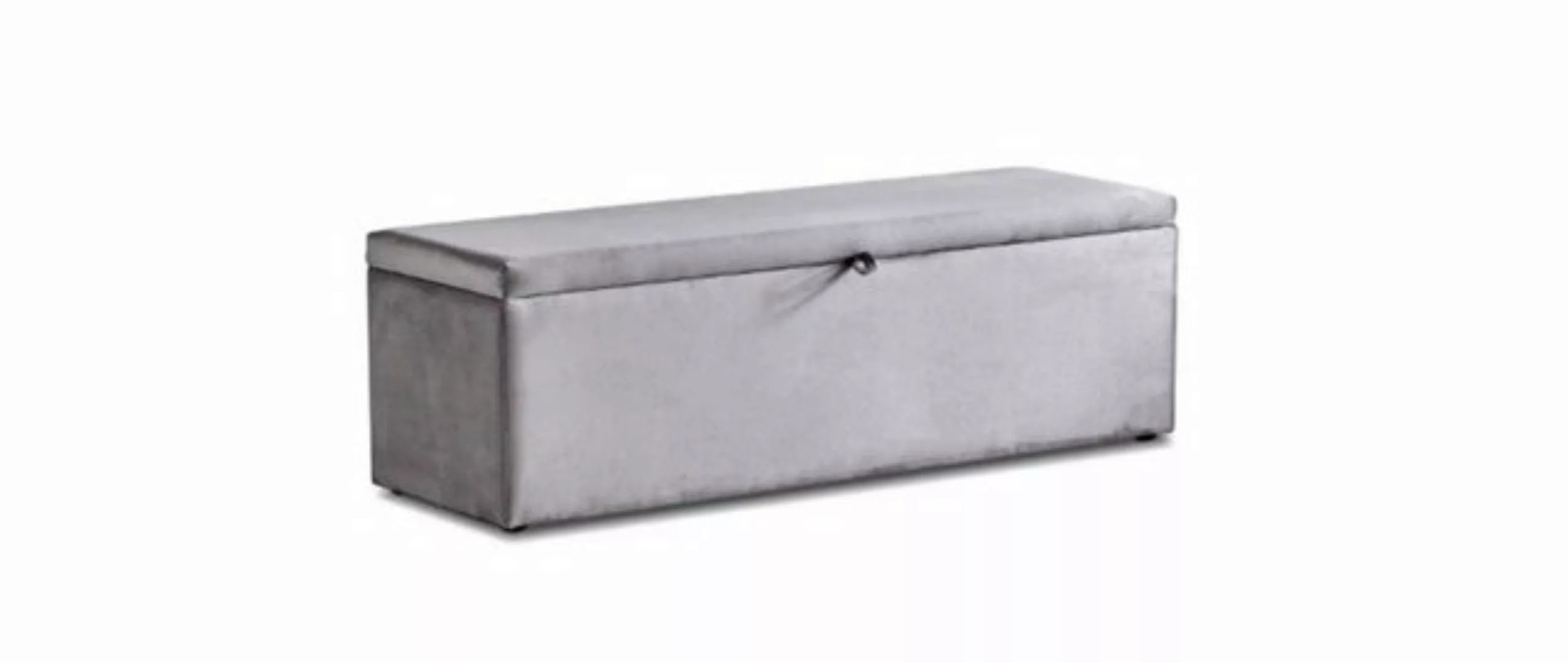 abc bedding Boxspringbett PALERMO Grau Samt Voll-orthopädisch mit Bettkaste günstig online kaufen