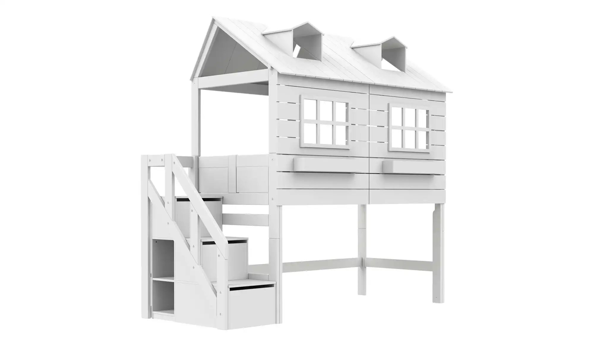 Lifetime Halbhohes Hausbett  Lake House ¦ weiß ¦ Maße (cm): B: 259 H: 242 T günstig online kaufen