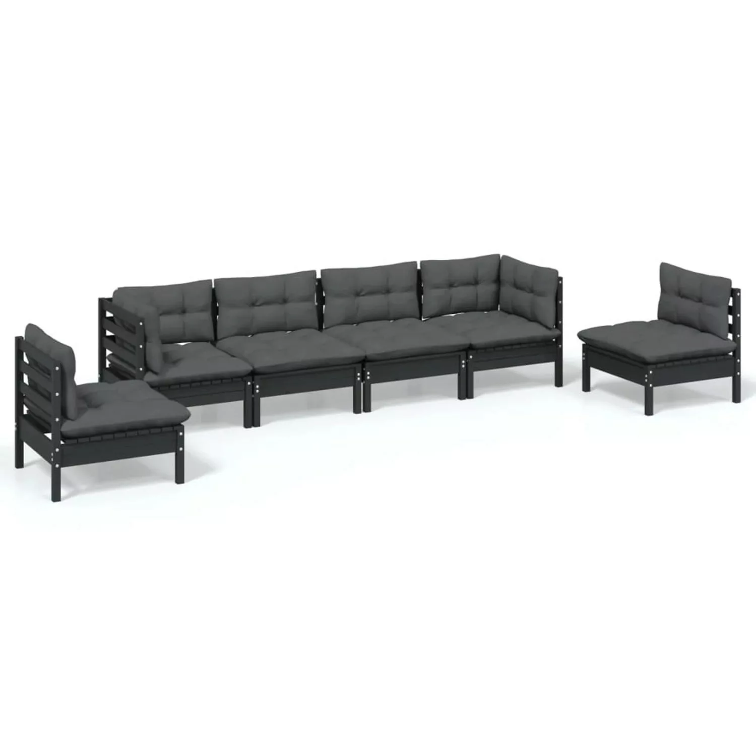 vidaXL 6-tlg Garten-Lounge-Set mit Kissen Kiefer Massivholz Modell 108 günstig online kaufen