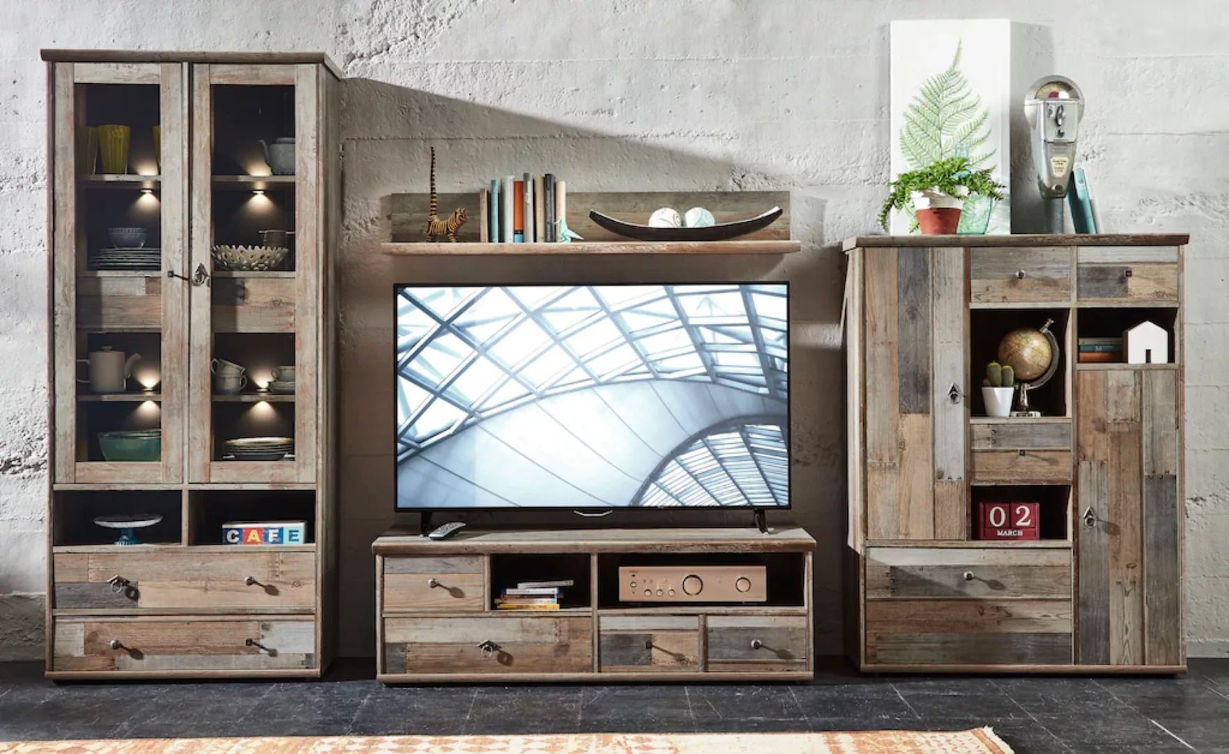 Innostyle Wohnwand "BONANZA", (4 St.), inkl. LED-Beleuchtung günstig online kaufen