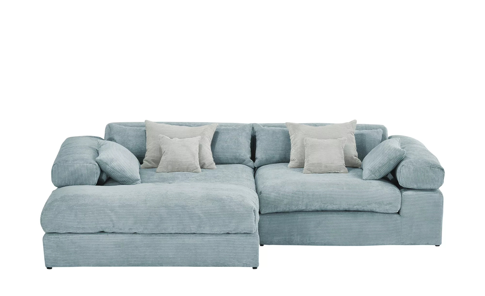 smart Ecksofa in trendigem Cordstoff Lianea ¦ blau ¦ Maße (cm): B: 291 H: 8 günstig online kaufen