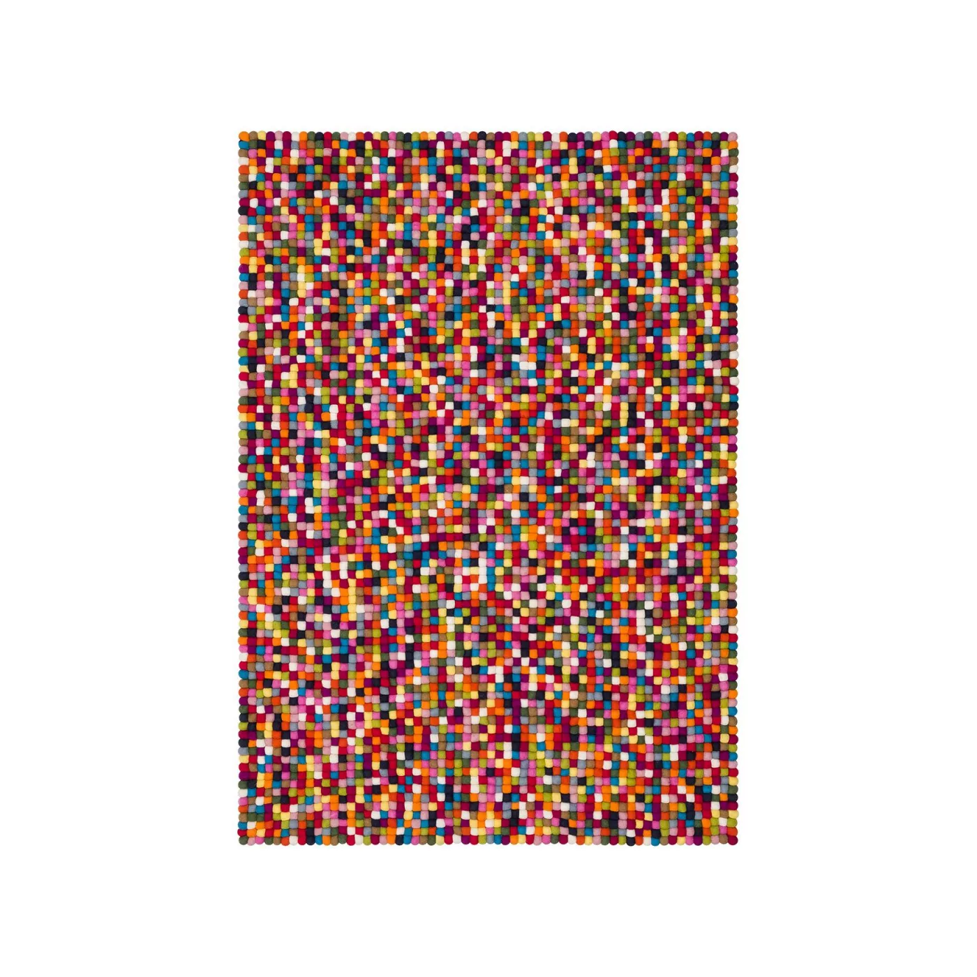 myfelt - Lotte Filzkugelteppich rechteckig - multicolor/70x100 cm günstig online kaufen