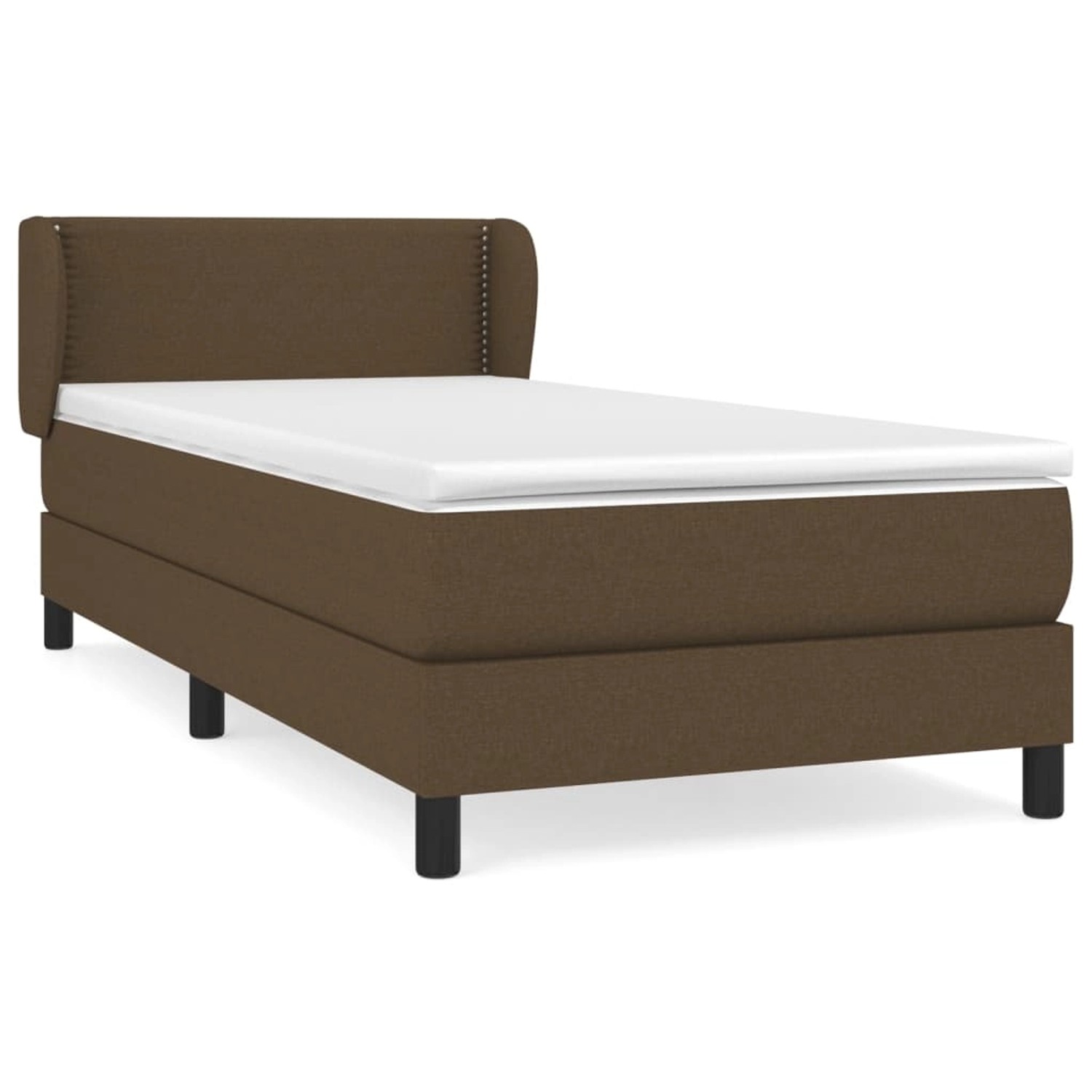 vidaXL Boxspringbett mit Matratze Dunkelbraun 90x190 cm Stoff1390052 günstig online kaufen