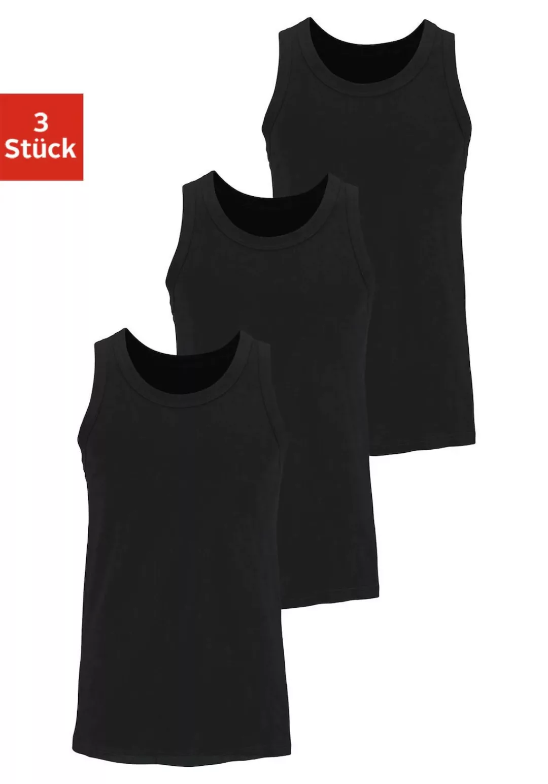 H.I.S Tanktop Unterhemd für Herren (Packung, 3-tlg) mit Rundhals aus Baumwo günstig online kaufen