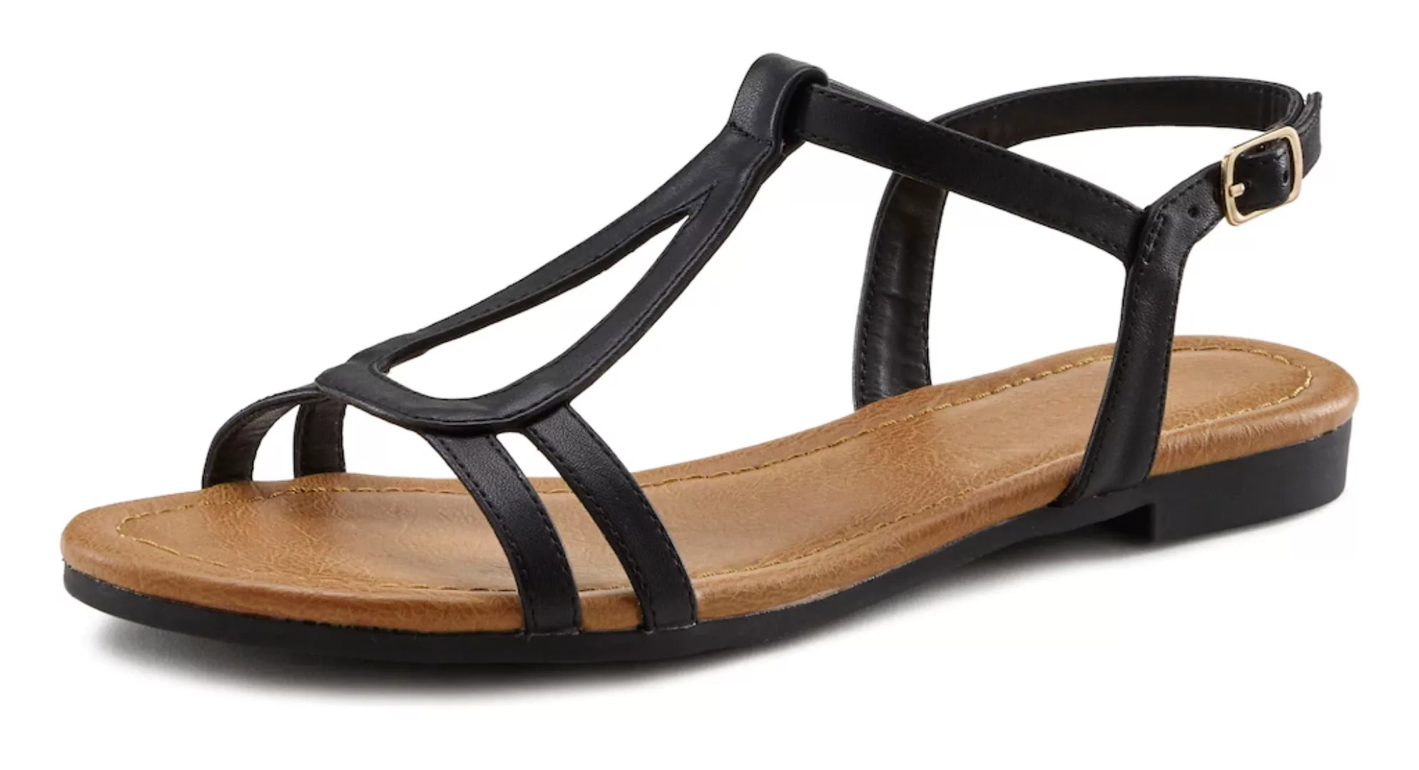 Vivance Sandale, Sandalette, Sommerschuh mit raffinierten Riemchen VEGAN günstig online kaufen