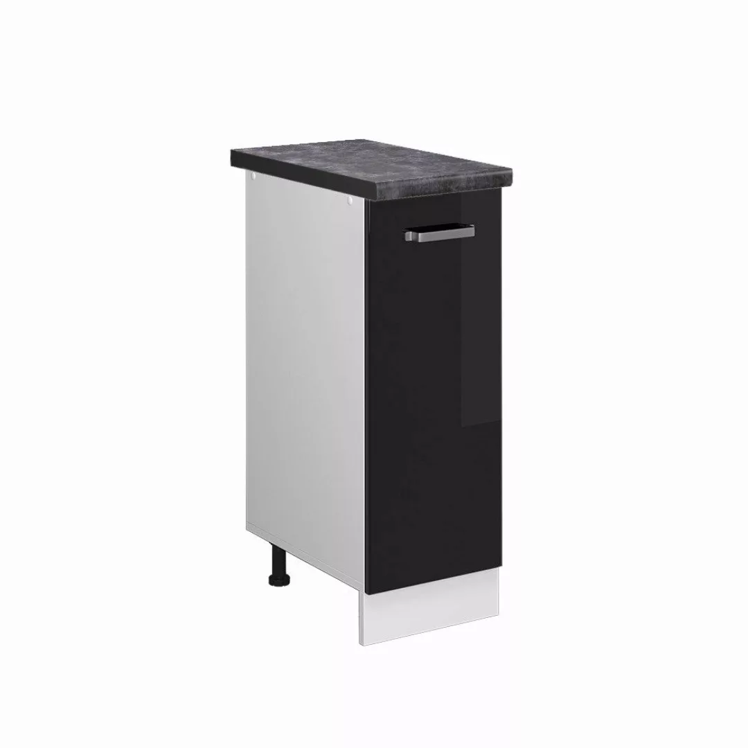 Vicco Apothekerschrank R-Line, Schwarz Hochglanz/Weiß, 30 günstig online kaufen