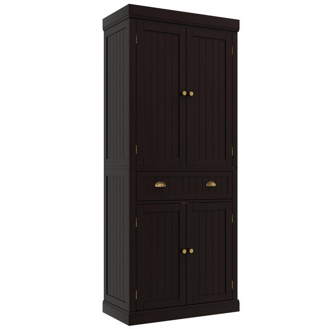 COSTWAY Küchenbuffet Hochschrank mit verstellbarer Regalen&Schublade, 183cm günstig online kaufen