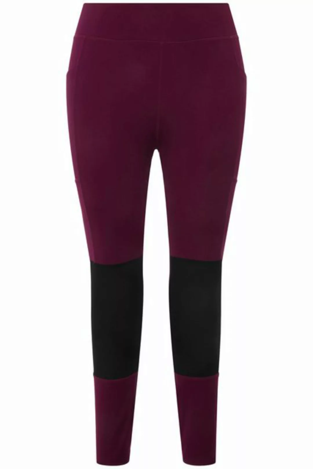 Ulla Popken Lederimitathose Wander-Leggings Zipptasche High Waist Elastikbu günstig online kaufen