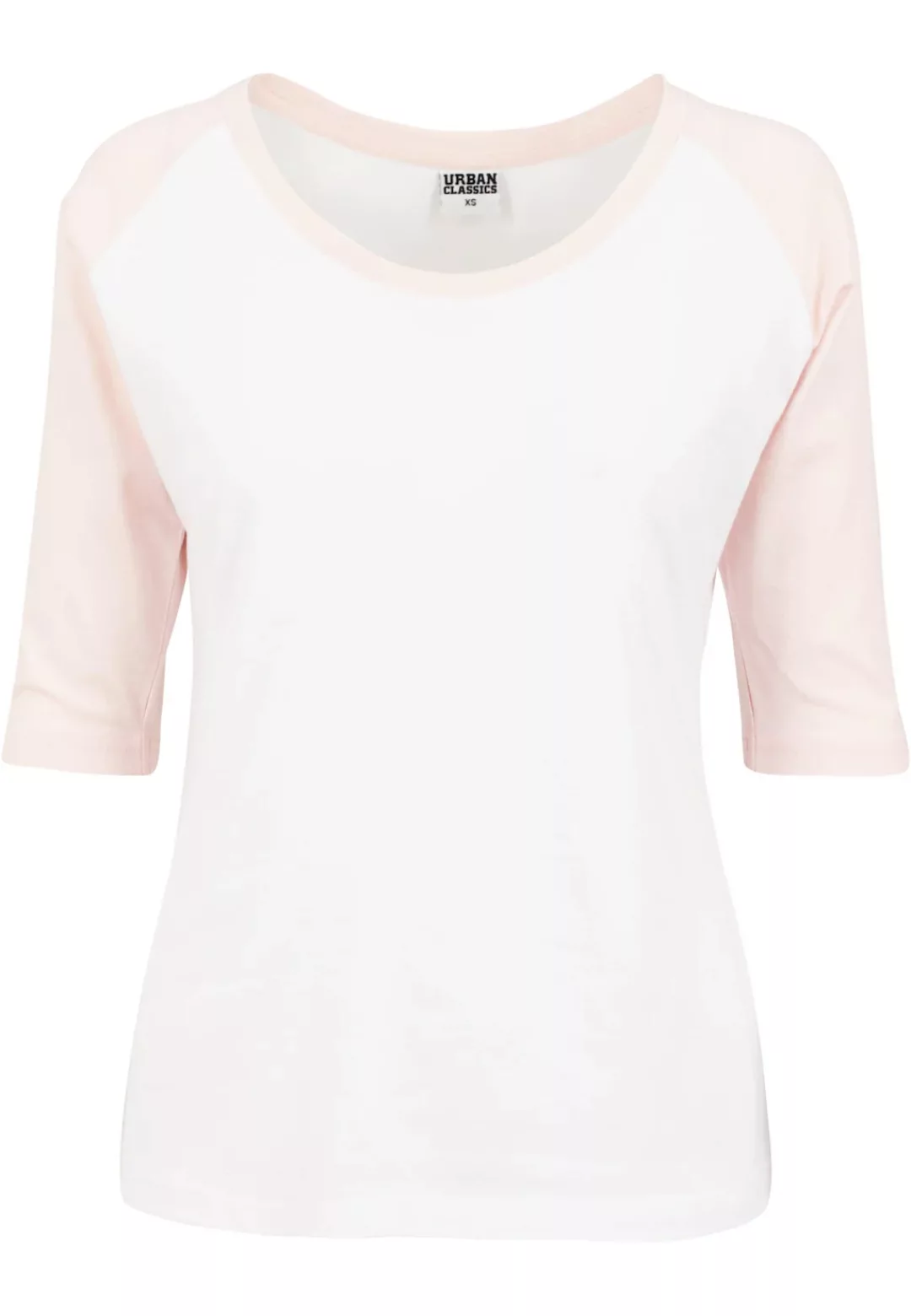 URBAN CLASSICS Kurzarmshirt "Urban Classics Damen Ladies 3/4 Contrast Ragla günstig online kaufen