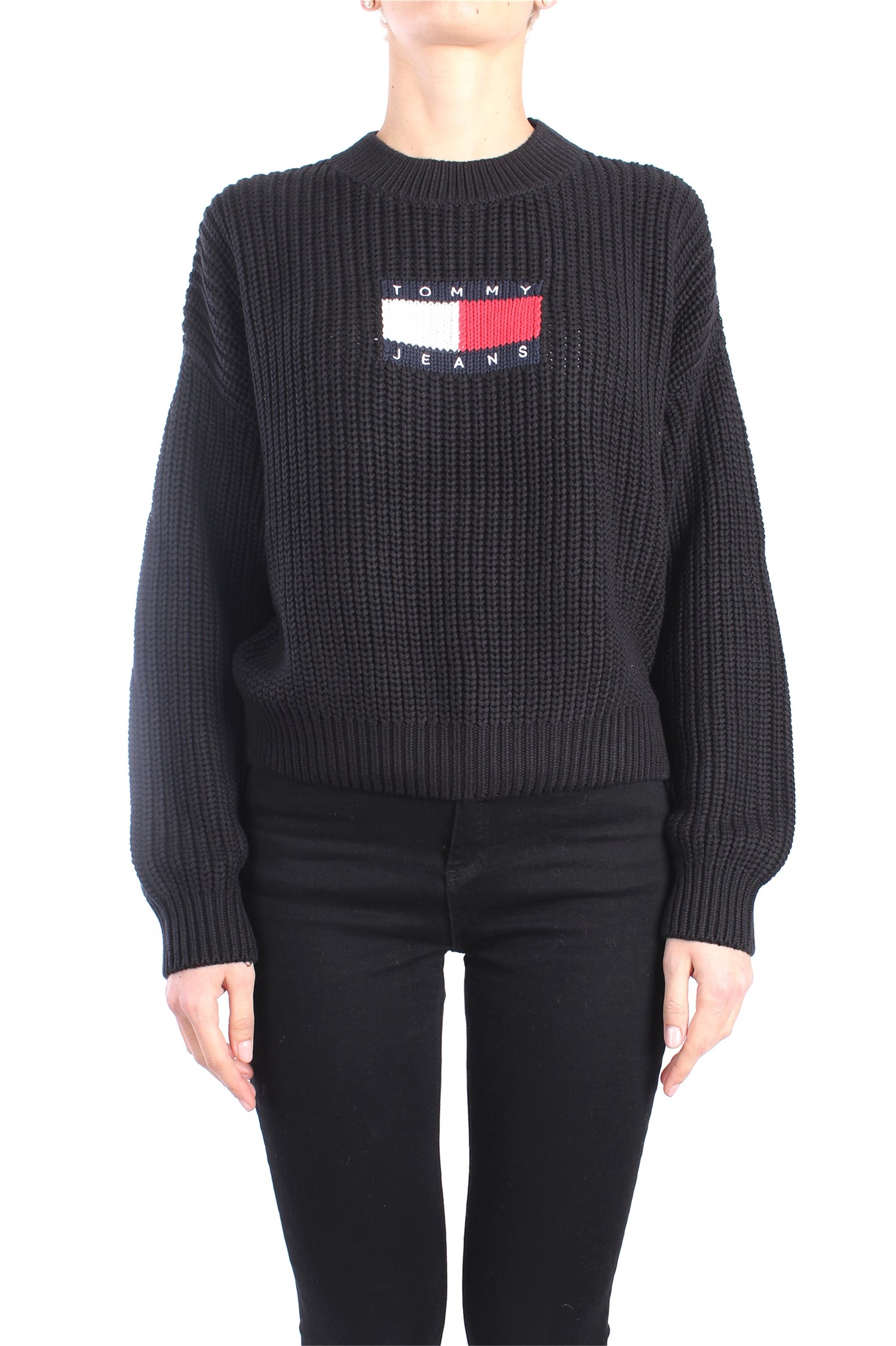 tommy jeans Halsband Damen schwarz cotone günstig online kaufen