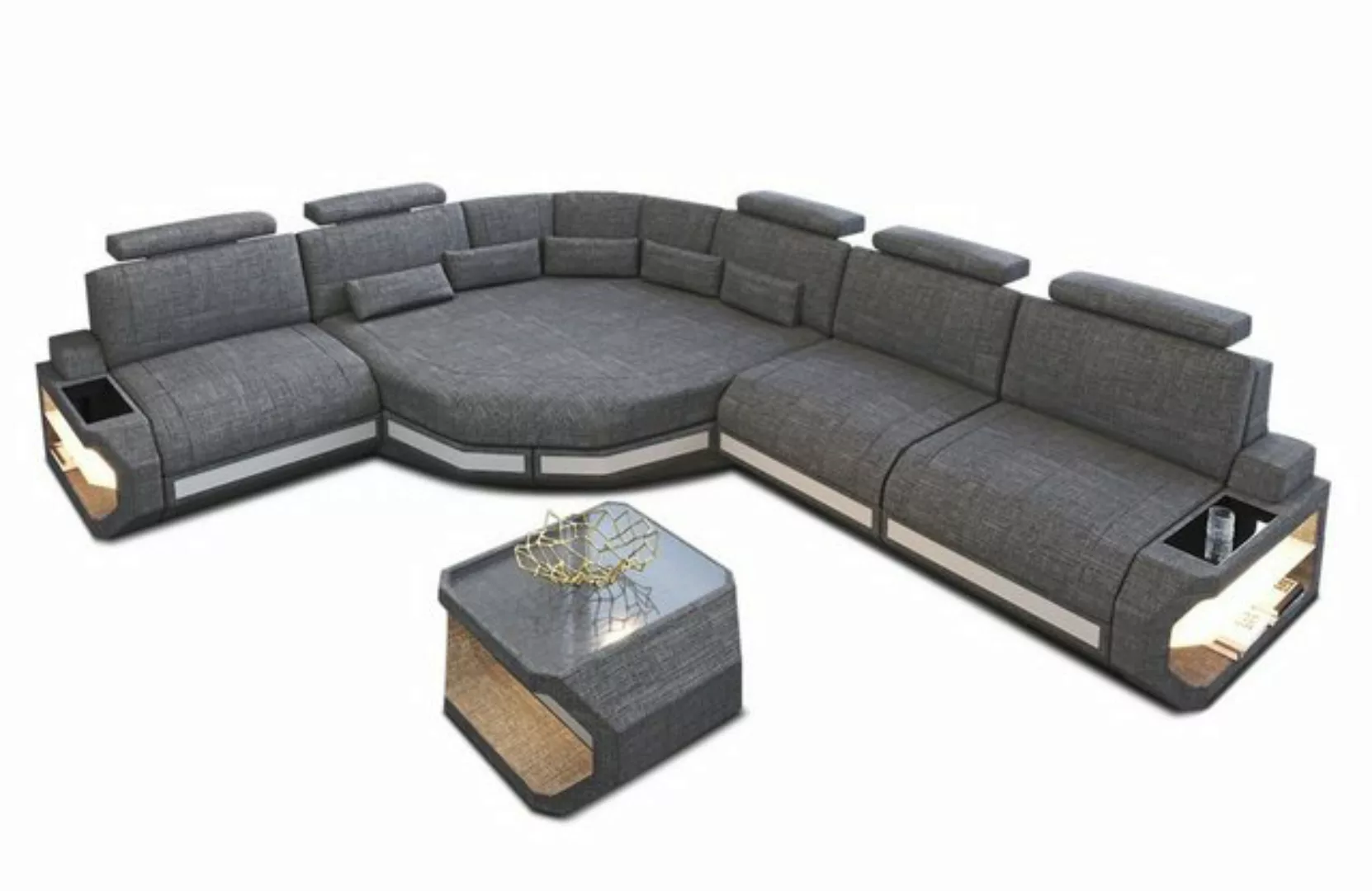 Sofa Dreams Ecksofa Stoff Polster Sofa Asti, L Form Stoffsofa mit LED, extr günstig online kaufen