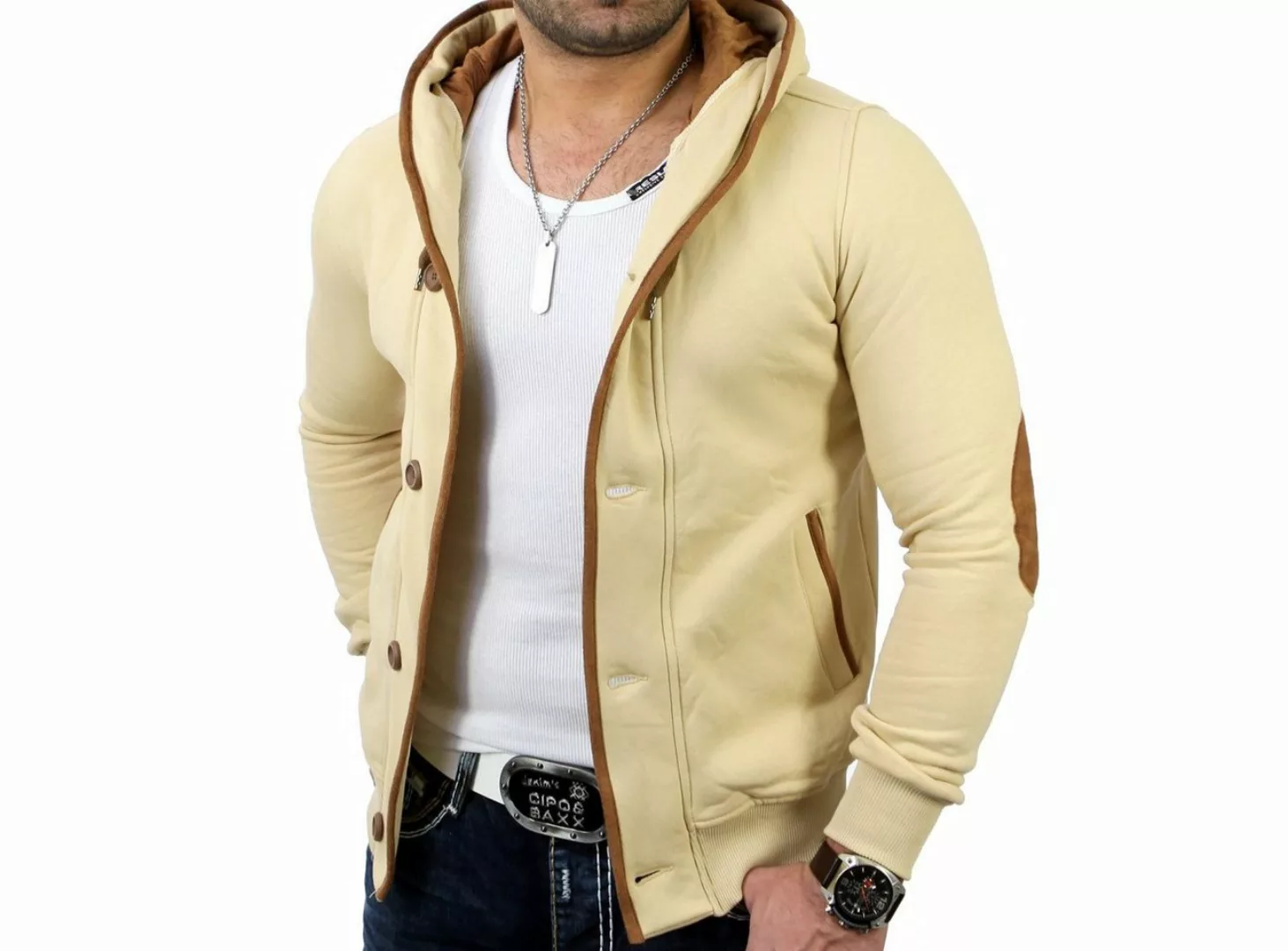 Reslad Sweatjacke Reslad Herren Kapuzen Sweatjacke RS-5066 (1-tlg) Kapuzenp günstig online kaufen