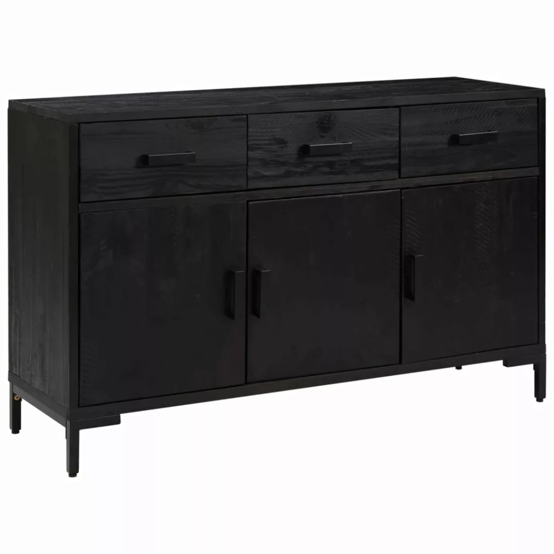 Vidaxl Sideboard Schwarz 110x35x70 Cm Massivholz Kiefer Recycelt günstig online kaufen