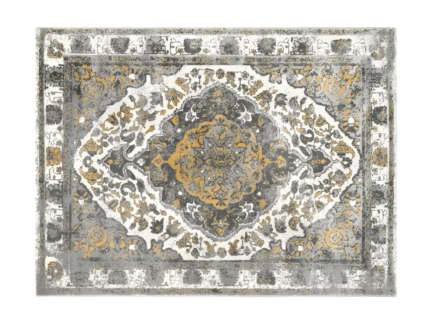 Teppich Vintage orientalisch - 160 x 230 cm - Beige & Gelb - AGRA günstig online kaufen