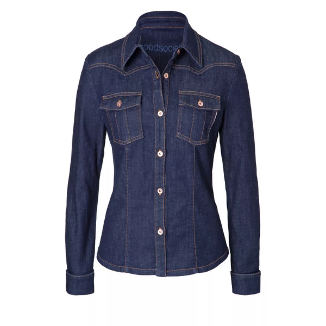 Womens Shirt Jacket - Raw One Wash günstig online kaufen
