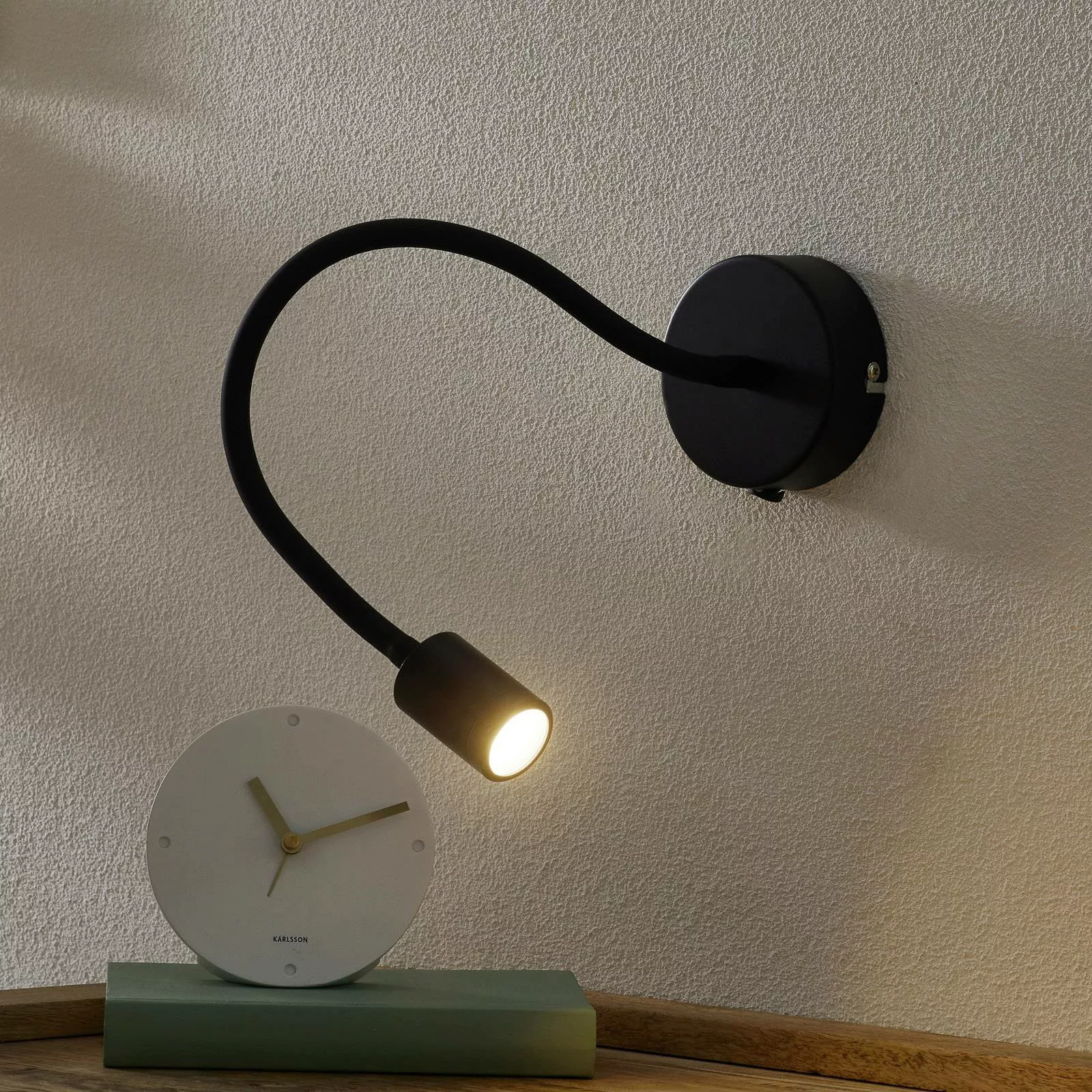 Flexible LED-Wandleuchte Focus, schwarz günstig online kaufen
