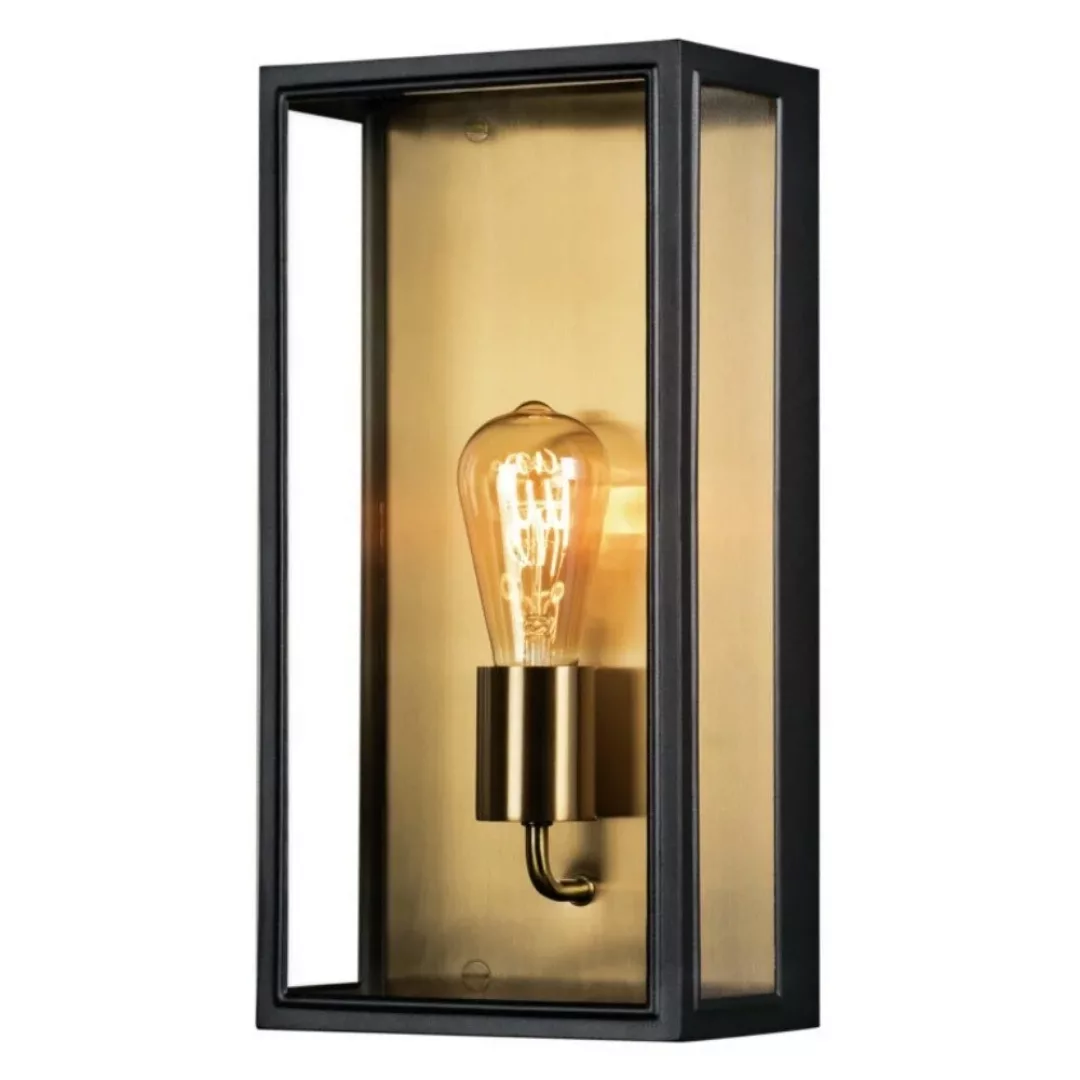 Außenwandlampe Carpi, schwarz, Breite 20,5cm günstig online kaufen