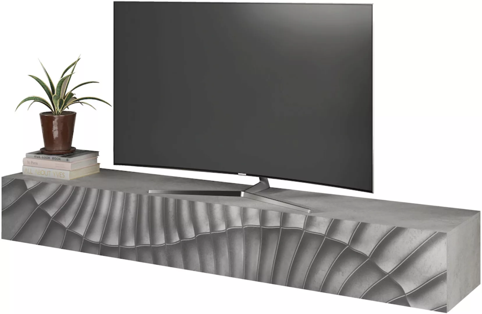 INOSIGN Lowboard "Snake Breite 210 cm, modernes TV-Board hängend mit 1 Klap günstig online kaufen