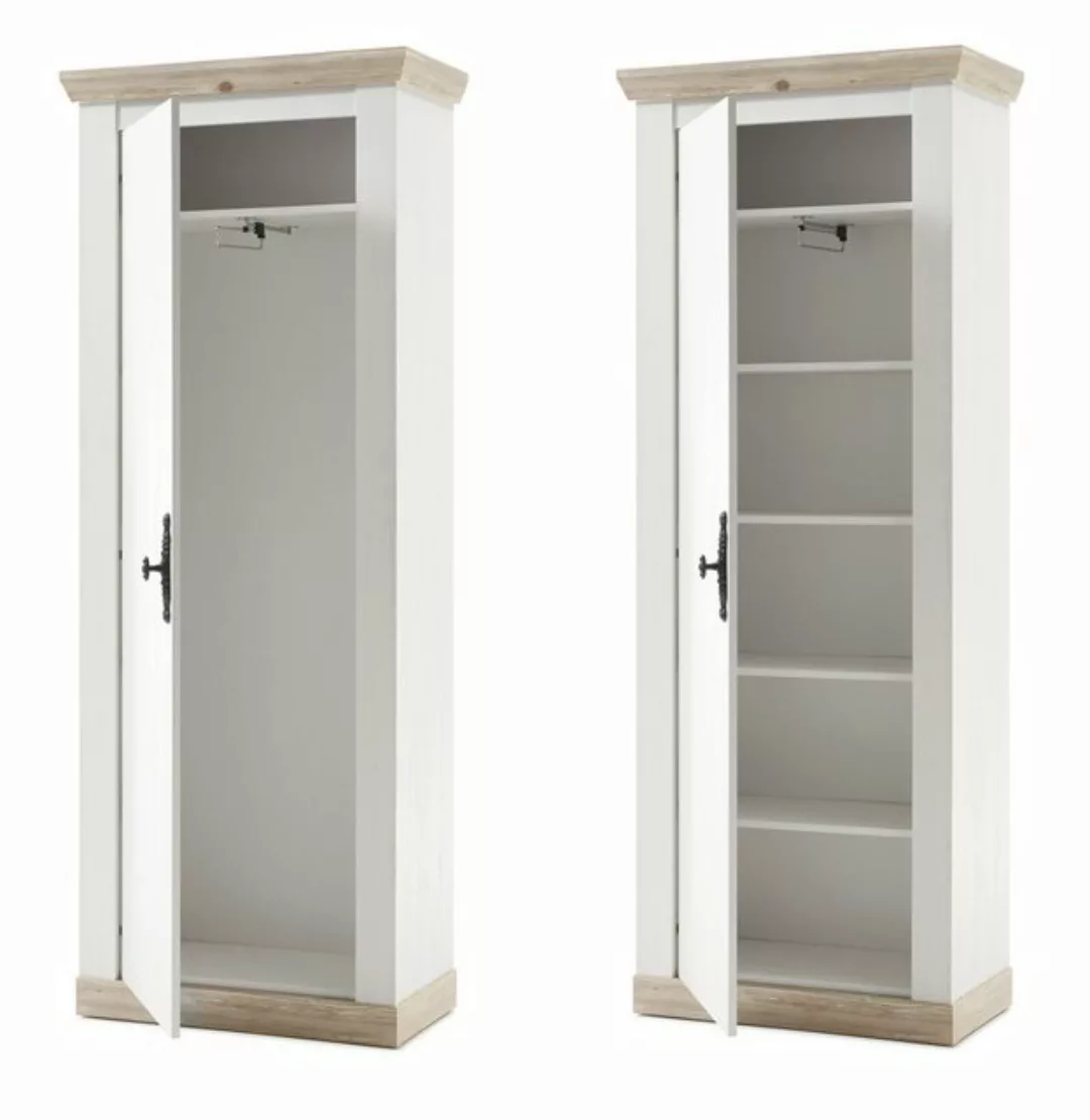 Furn.Design Garderobenschrank Rovola (Schuhschrank in Pinie weiß, 73 x 201 günstig online kaufen