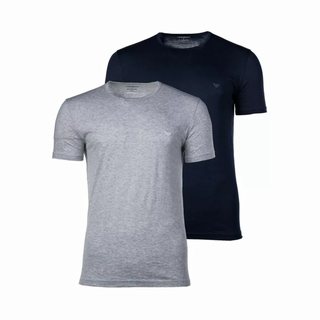 EMPORIO ARMANI Herren T-Shirt 2er Pack - Crew Neck, Rundhals, Baumwolle günstig online kaufen