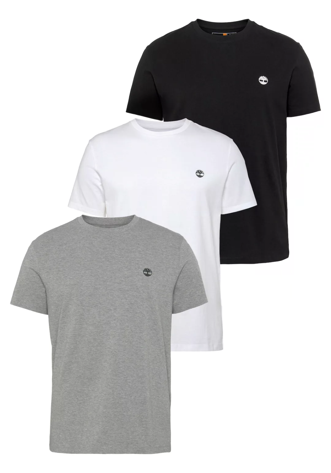 Timberland T-Shirt 3xPack Basic Jersey Crew Tee Slim Multi Color (Set, 3-tl günstig online kaufen