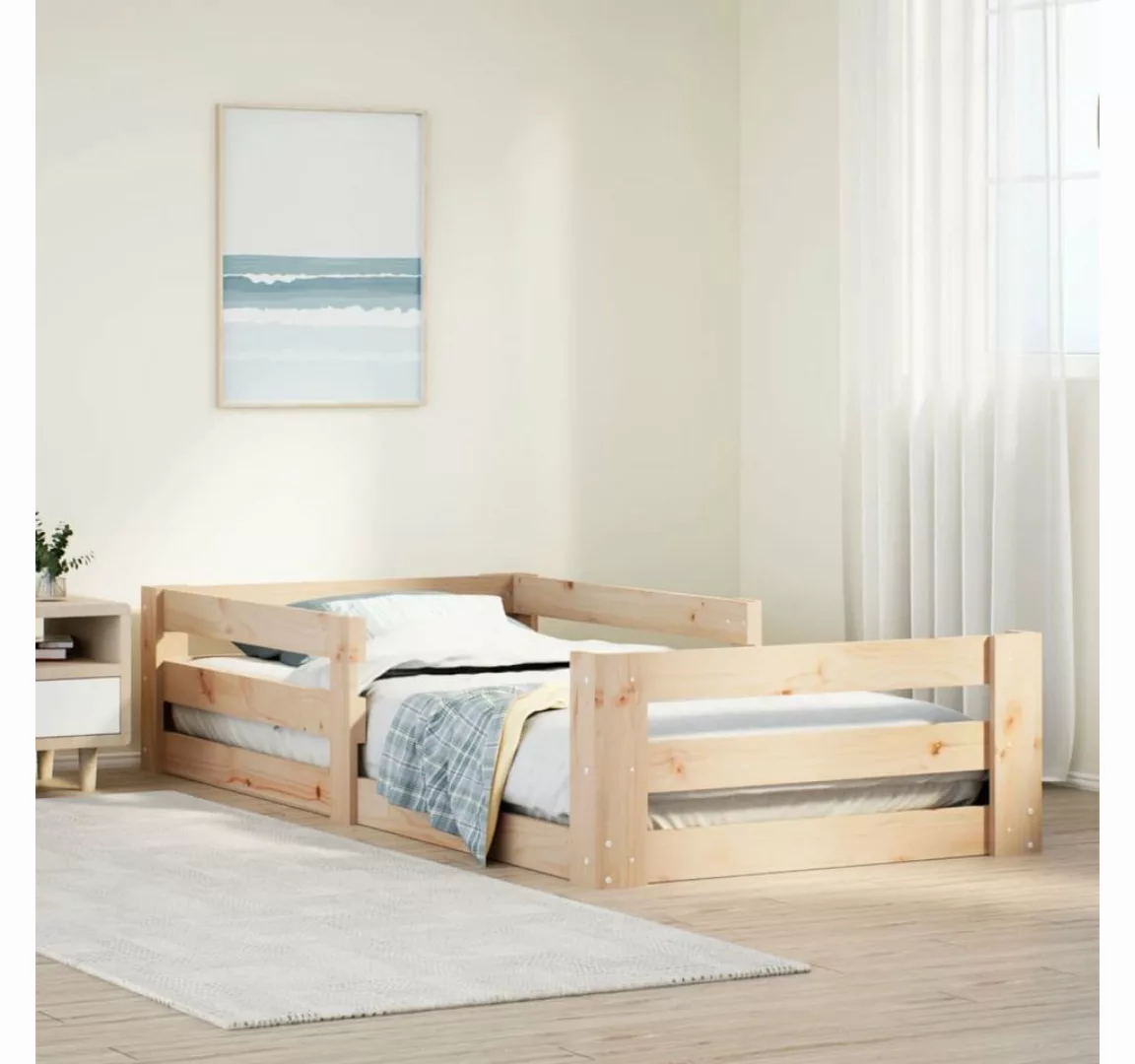 vidaXL Bett, Massivholzbett ohne Matratze 75x190 cm Kiefernholz günstig online kaufen