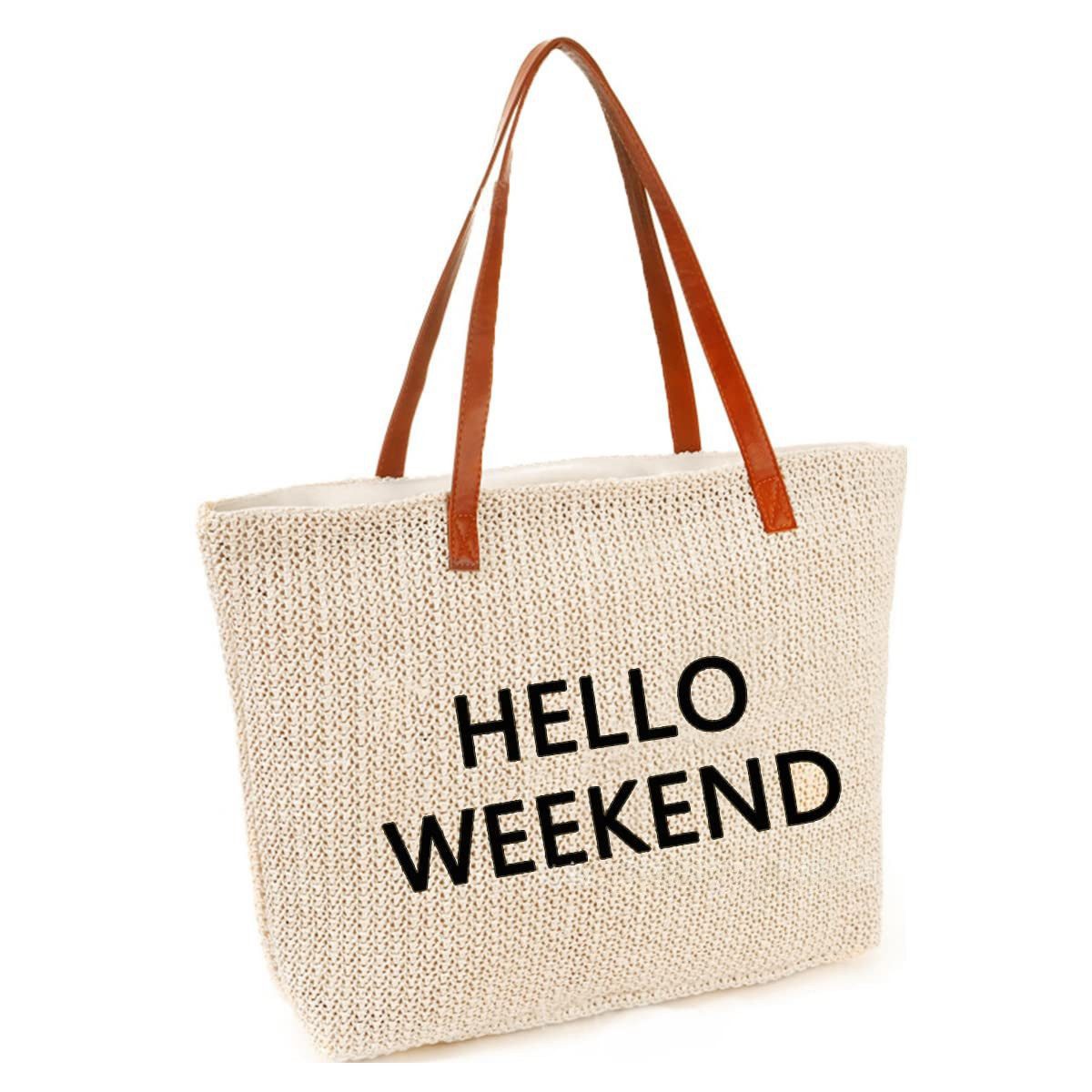 ZEUOPQ Strandtasche Große Damen Korbtasche Schultertasche günstig online kaufen